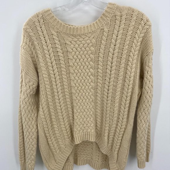 WOMENS CREAM KNITTED SWEATER - Picture 1 of 2